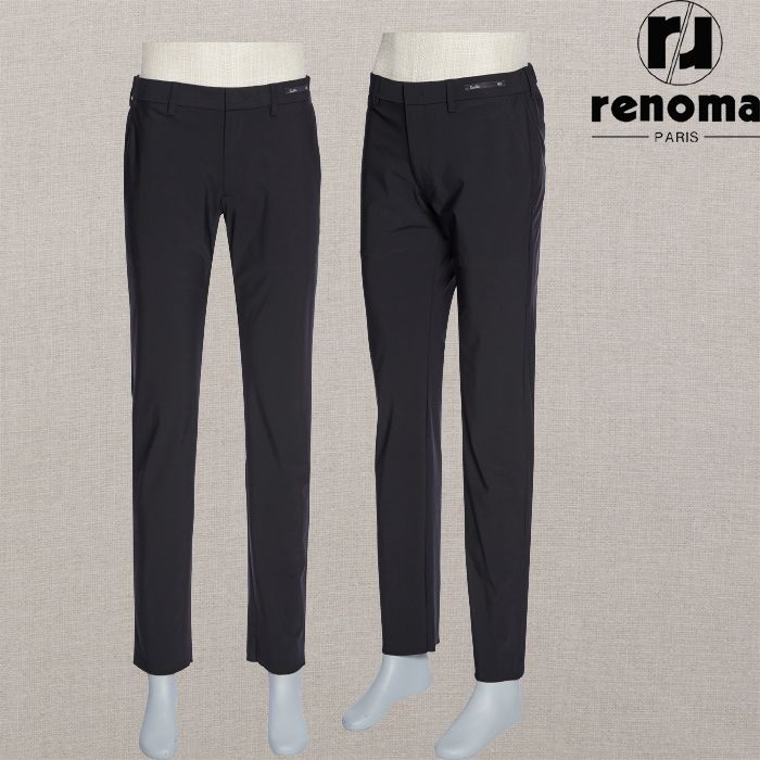 레노마 캐주얼 SS 봄여름 블랙 솔리드 쿨 소재 사방스판 팬츠 슬랙스 RQPJBP51AJD
