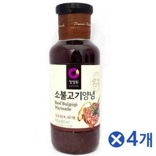청정원 소불고기 양념 500g (4개)
