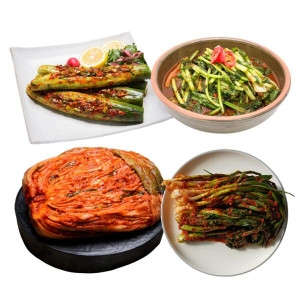 왕비포기김치 5kg +  열무김치 2kg + 오이통김치 2kg + 쪽파갓김치 2kg