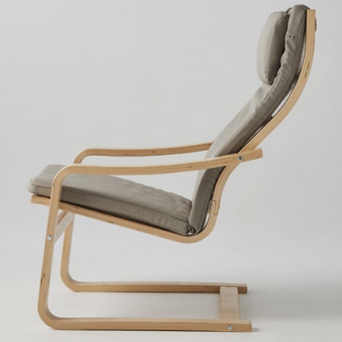 한샘 벤트 플러스 암체어 패브릭 의자 1인용 (스툴포함)_이미지