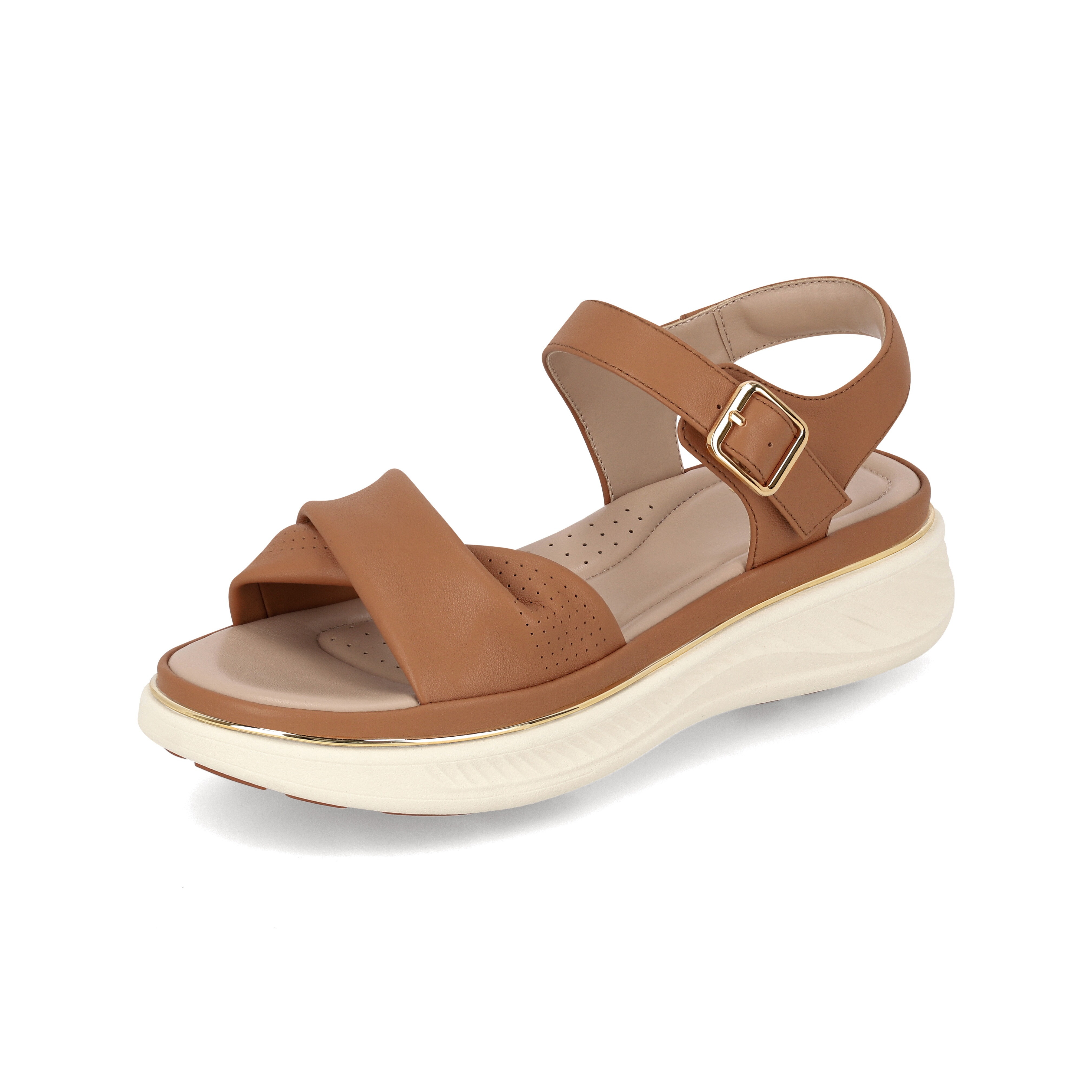 엘칸토 여성 소가죽 드레이프 캐주얼 샌들 3.5cm LCWHDW93PFU626 35 1A_CJ 40453_LCWW93U62635_HDPF1A