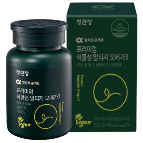 정관장 알파프로젝트 프리미엄 식물성 알티지 오메가3 390mg 60캡슐 (1개)_이미지