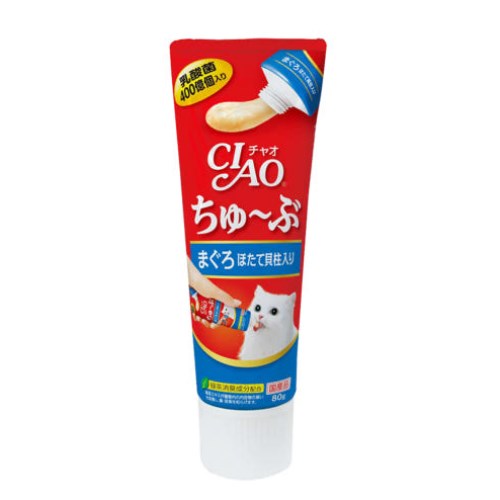 이나바 캣 챠오 츄브 참치&가리비관자 CS-152 80g (6개)_이미지