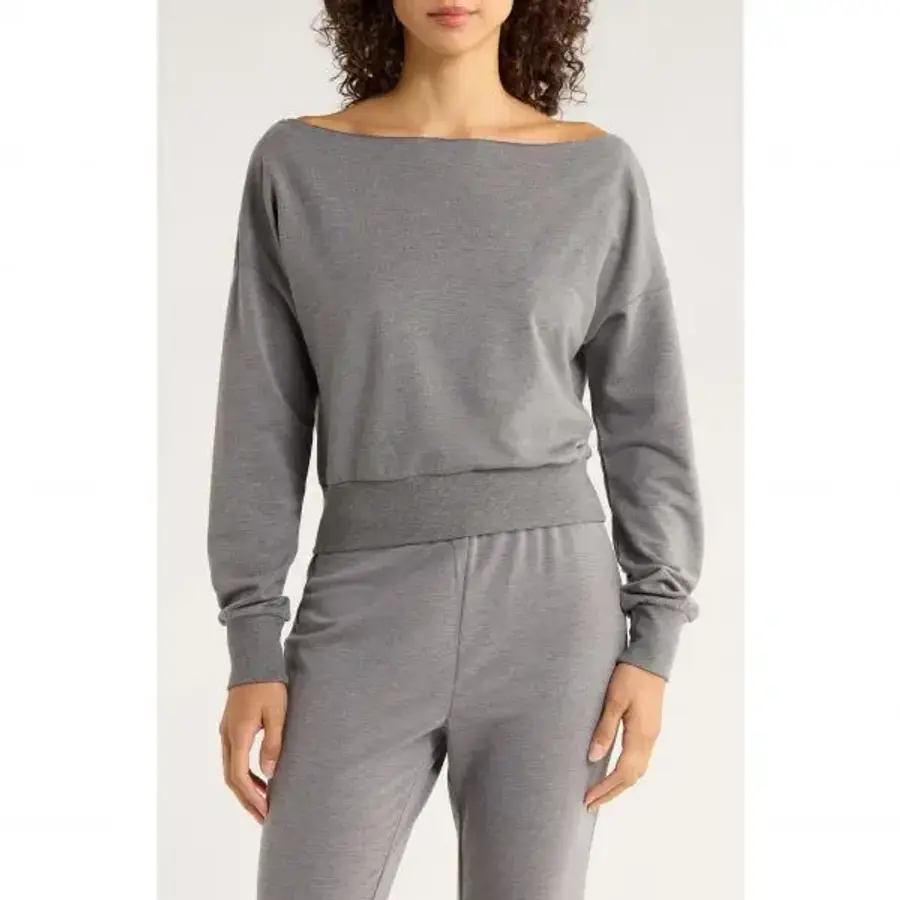  MPG 플래시댄스 보트 넥 플리스 스웨트셔츠 7579830