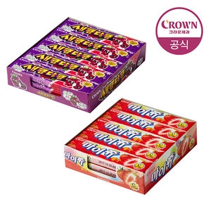 크라운제과 새콤달콤 포도 15입 마이쮸 딸기