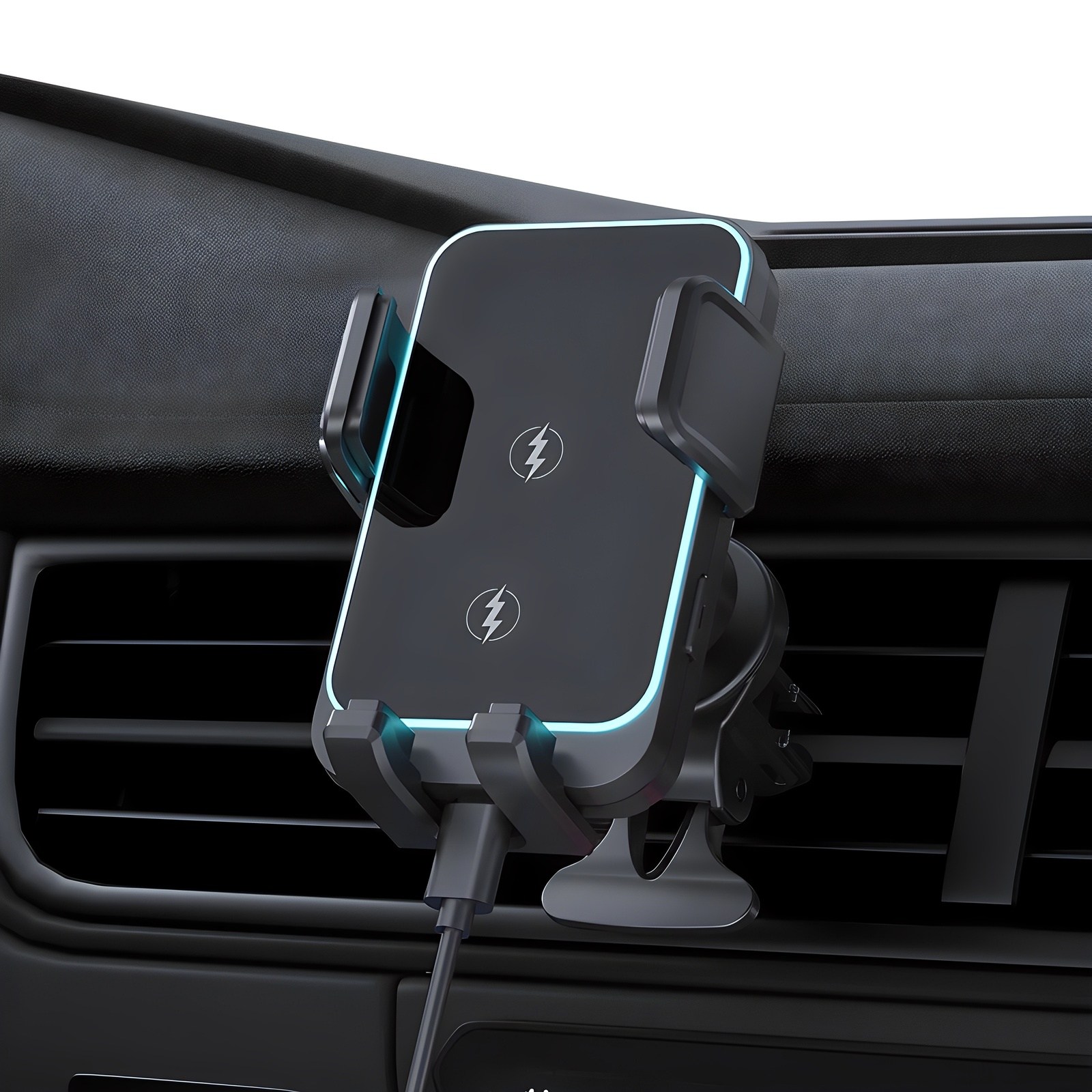 360도회전 차량용 휴대폰 고속 무선 충전 거치대