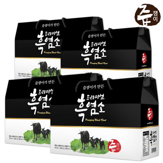 즙쟁이 프리미엄 흑염소 70ml 30포 (4개)_이미지