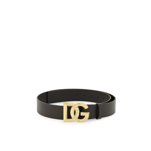 돌체앤가바나 FW23 DOLCE GABBANA LUX LEATHER BELT WITH DG BUCKLE BLACK BC4646AX622_이미지