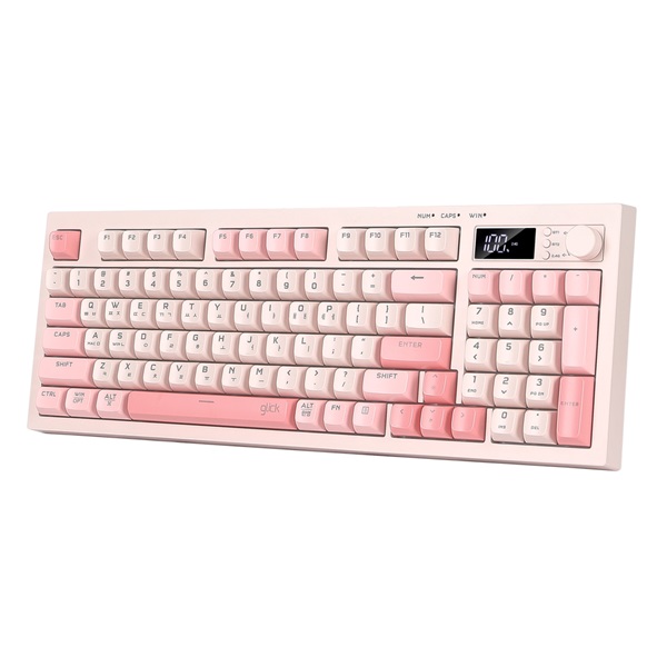 지클릭커 OFFICEPRO WK50 사일런스 M RGB 무소음 방수 무선 블루투스 94 (Coral)_이미지