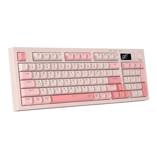 지클릭커 OFFICEPRO WK50 사일런스 M RGB 무소음 방수 무선 블루투스 94 (Coral)_이미지