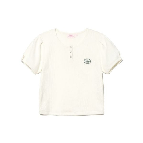 LEE lt gt 리 LEE 우먼 와플 헨리넥 티셔츠 아이보리 LE2402ST66IV 112770