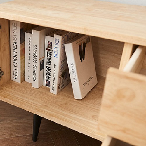 퍼스웰 펜토스 2단 원목 거실장세트 2400_이미지