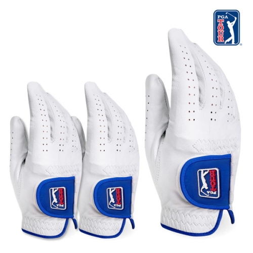 PGA  TOUR 골프 양피 장갑 / 왼손잡이용 3장 세트