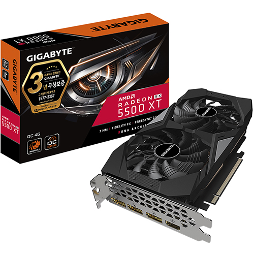 GIGABYTE �󵥿� RX 5500 XT UDV OC V2 D6 4GB