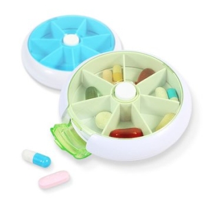 뉴퍼펙트 히키스 휴대용 여행용 회전 에브리데이 일주일 알약케이스