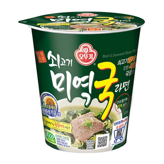 오뚜기 쇠고기 미역국 라면 60g (18개)
