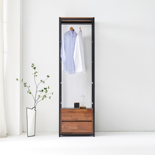 마홀앤 플랜트 행거형 2단서랍 멀바우 시스템 드레스룸 600