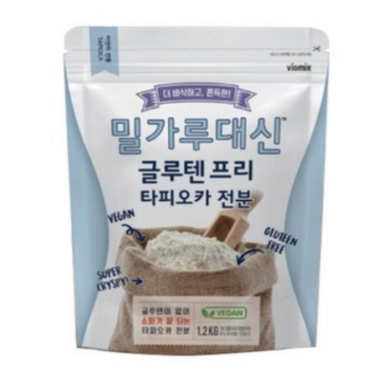 바이오믹스테크 밀가루대신 글루텐프리 타피오카전분 1.2kg (2개)_이미지