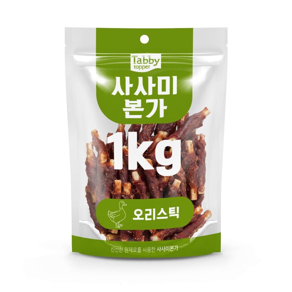 테비토퍼 사사미본가 오리스틱 1kg (1개)