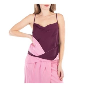 제이더블유앤더슨 우먼 Draped 새틴 Sleeveless Tank Top Brand Size 8 US 4 TP0335-PG1601-PLU..