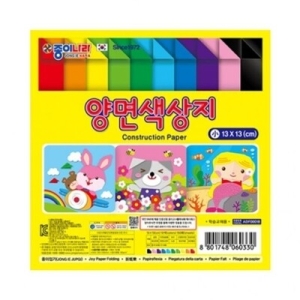 종이나라 4000 양면색상지 소 13x13cm 1개 KYR-WCC81E4_이미지