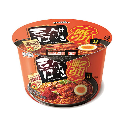 팔도 틈새라면 매운김치 큰컵 105g (1개)_이미지