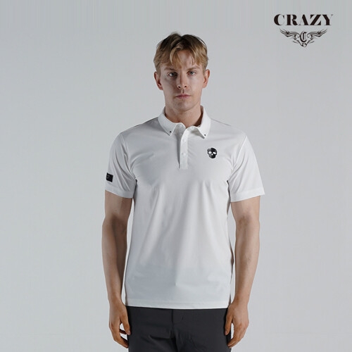  크레이지 어페럴 남성 골프 반팔티셔츠 CZM-TS2206WH