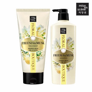 플로럴 부띠끄 퍼퓸 샴푸 650ml+트리트먼트 300ml 2종세트