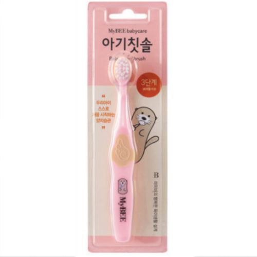 아벤트코리아 아기칫솔 3단계 핑크 (3개)_이미지