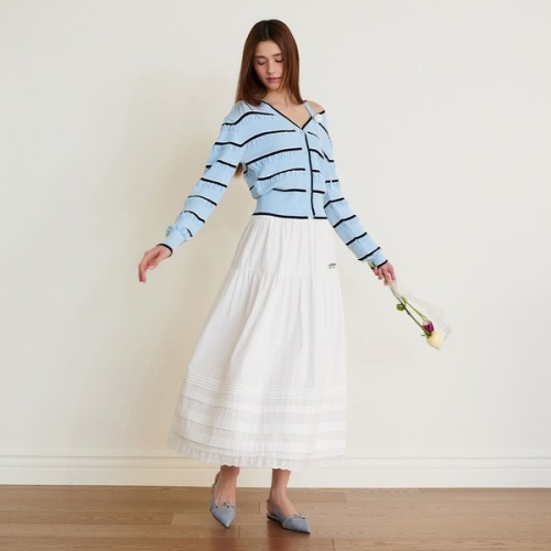 아이올리 에고이스트 핀턱레이스밴딩티어드스커트/ES2OSK52_BP_BP