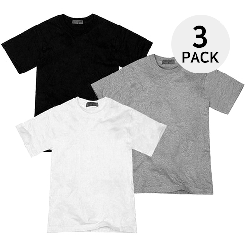 지오다노 코튼 크루넥 3pcs 패키지 01243801_이미지