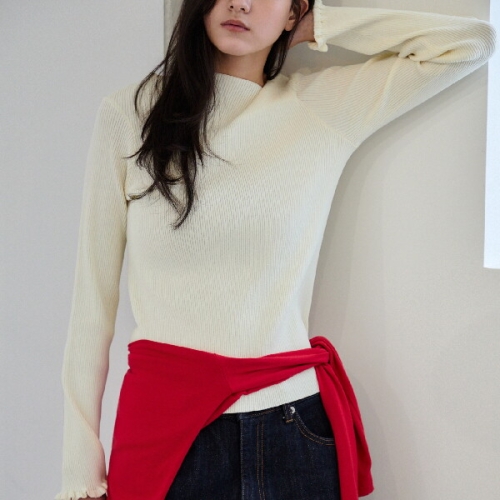플라스틱아일랜드 PLA by 넥변형 골지 풀오버 PS7OK306_이미지