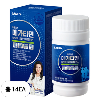 락티브 메가타민 활력엔 비타민B컴플렉스 42g 60정 (14개)
