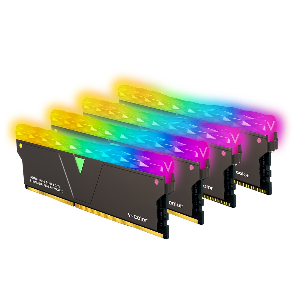 V-Color DDR4-3600 CL18 PRISM PRO RGB SCC KIT BLACK 패키지 (16GB(8Gx2))_이미지