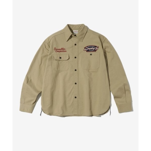아웃스탠딩 OUTSTANDING LOOSE FIT MECHANIC WORK SHIRT_BEIGE OSSH09BE 206709