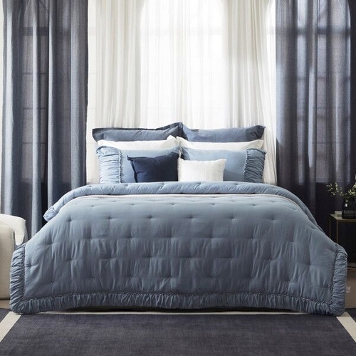 애끌리아 셔링 자수 DI 플란넬 차렵이불