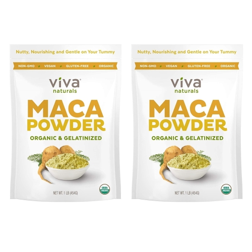 [불명] 비바네추럴 마카 파우더 454g 2팩 Organic Maca Powder 16 Ounces 1 LB Gelatinized ..
