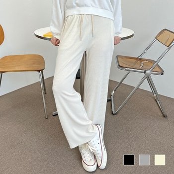  그란데 여자 플리츠 포켓 와이드 팬츠_20195882_667501