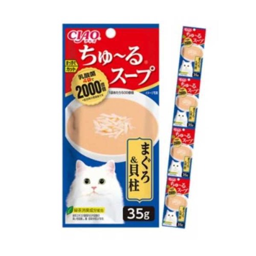 이나바 캣 챠오츄르스프 4연팩 참치&가리비관자 TCR-142 140g (35g x 4p)이미지입니다. 누르면 해당 게시물로 새창이동합니다.