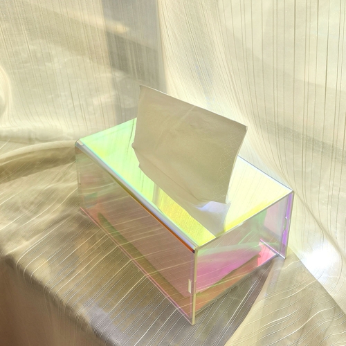 홀로그램 인테리어 아크릴 휴지 티슈 케이스 대형