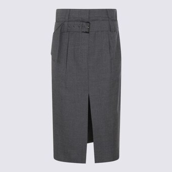 브루넬로쿠치넬리 미디 스커트 MB199G4111 C3260 GRIGIO SCURO