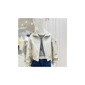 린컴퍼니 케네스레이디 리얼 양가죽 셔링 칼라넥 밴딩 재킷 점퍼 EOLTOC5100