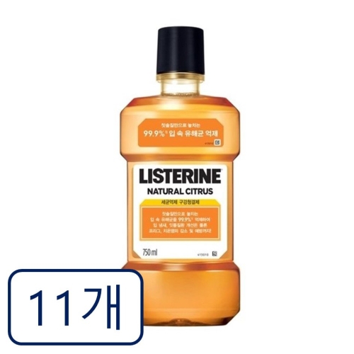 리스테린 내추럴 시트러스 750ml (11개)_이미지