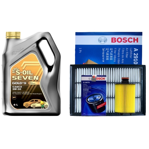 에쓰오일 세븐 골드 #9 C2&C3 5W30 6L + 보쉬필터 쌍용 더뉴 코란도 스포츠 2.2 디젤_이미지