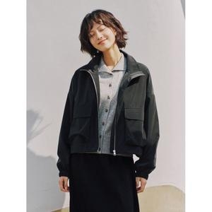 탑텐 여성 아웃포켓 하이넥 점퍼_MSF4JP2001_이미지