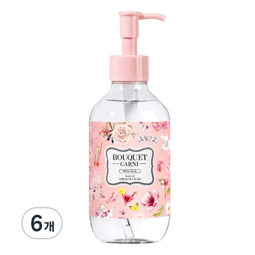 부케가르니 모이스처 바디오일 화이트머스크 300ml (6개)_이미지