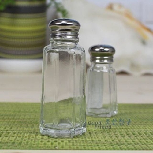 JP 유리 팔각소금 후추병 2oz 초코렛 시나몬파우더병 양념통 반찬통 소스통  소금통 전문 주방용품
