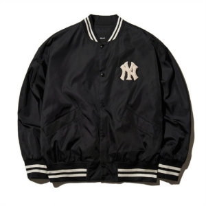 자켓 PQJ 3AJPV0434-50BKS 나일론 베이직 홑겹 바시티자켓 NY Black