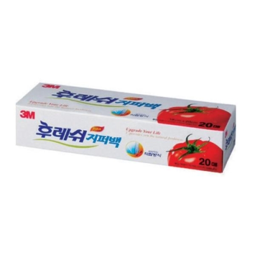 3M 후레쉬 지퍼백 소 18x20cm 20매 (2개(40매))_이미지