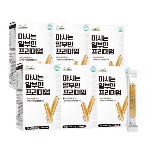 뉴트리너스 마시는 알부민 프리미엄 15g 14포 (6개)_이미지